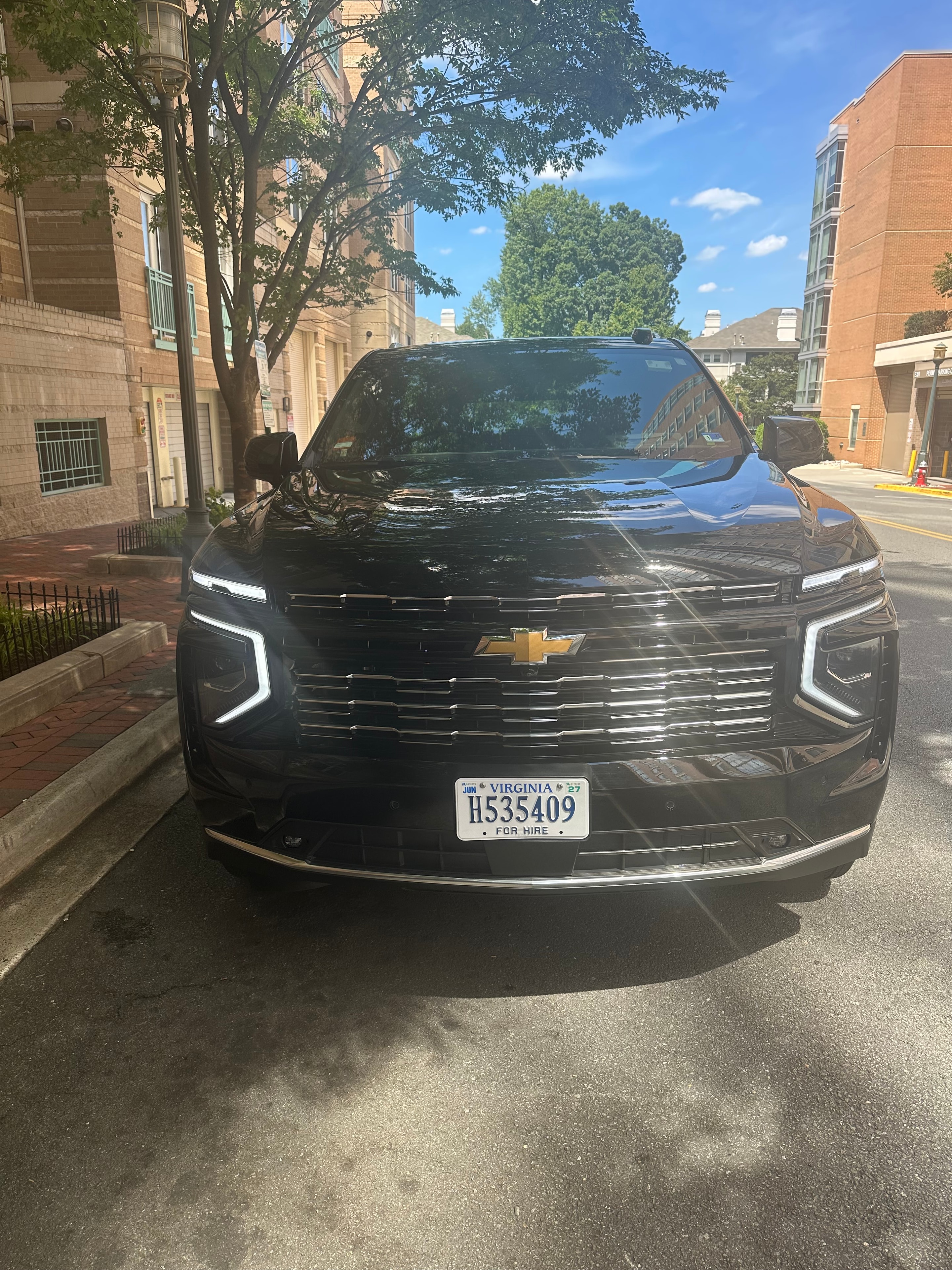 Luxury black car fleet